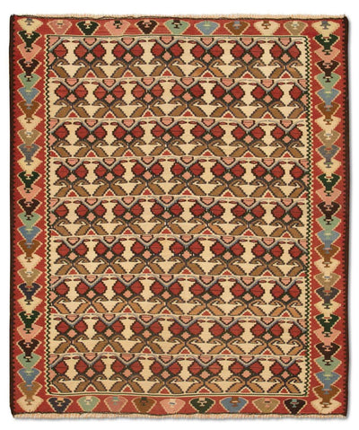 Kilim antigo 119x143cm - bege