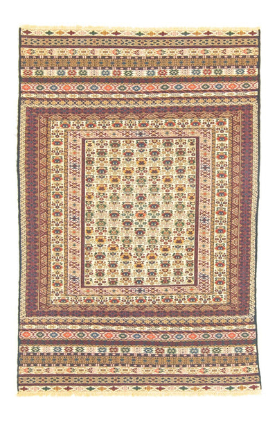 Kilim afegão 127x183cm - bege