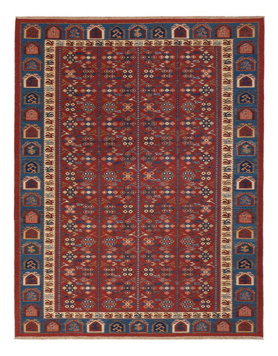 Kilim afegão Tapete 175x228cm - ferrugem