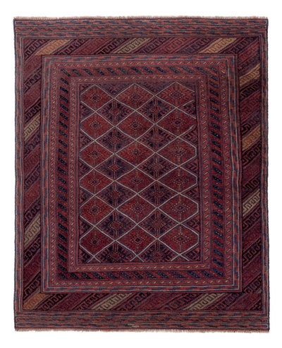 Kilim afegão Tapete 144x179cm - multicolor