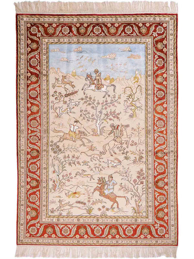 Seda chinesa Tapete 123x178cm - Tapete Oriental