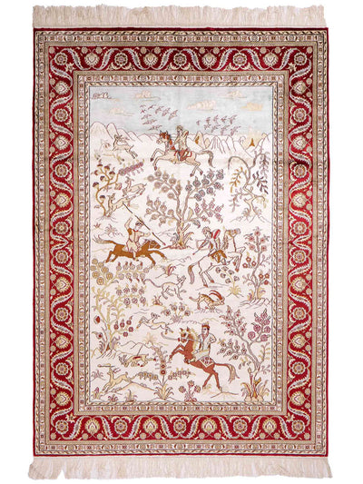 Seda chinesa Tapete 124x185cm - Tapete Oriental