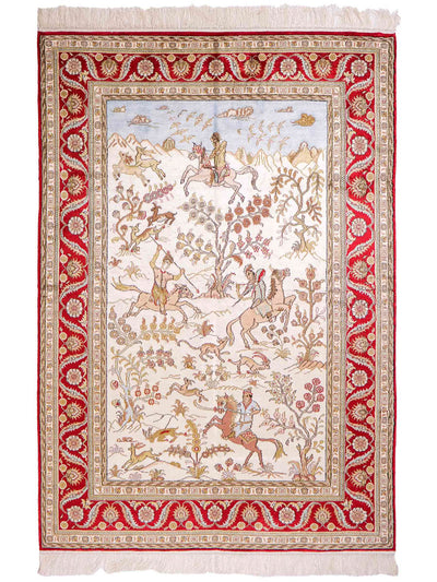 Seda chinesa Tapete 124x176cm - Tapete Oriental