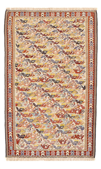 Kilim de seda Tapete 160x255cm