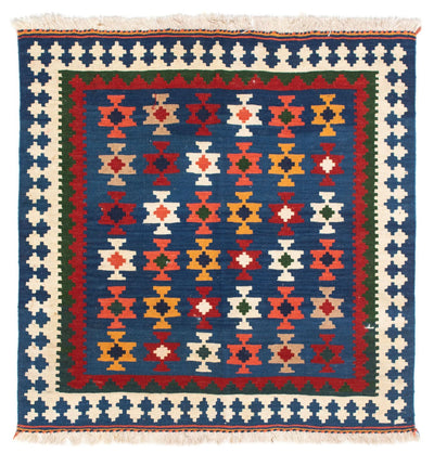 Kilim Fars 100x103cm - azul escuro