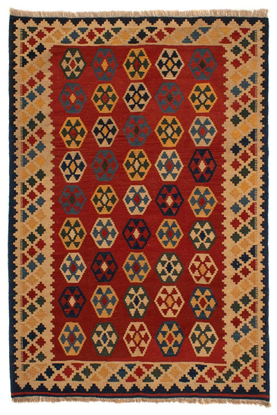 Kilim Fars 152x212cm - vermelho escuro