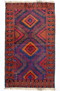 Tapete Baluch - 140 x 79 cm - azul – product image