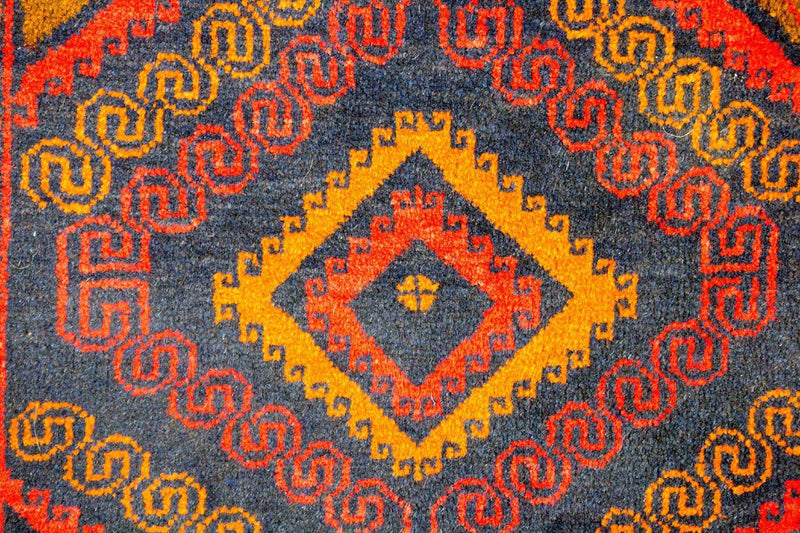 Tapete Baluch - 140 x 79 cm - azul