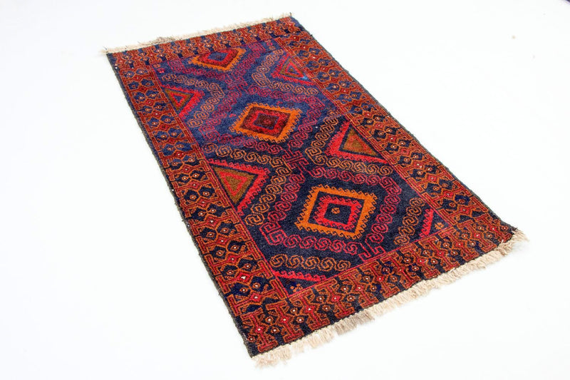 Tapete Baluch - 140 x 79 cm - azul