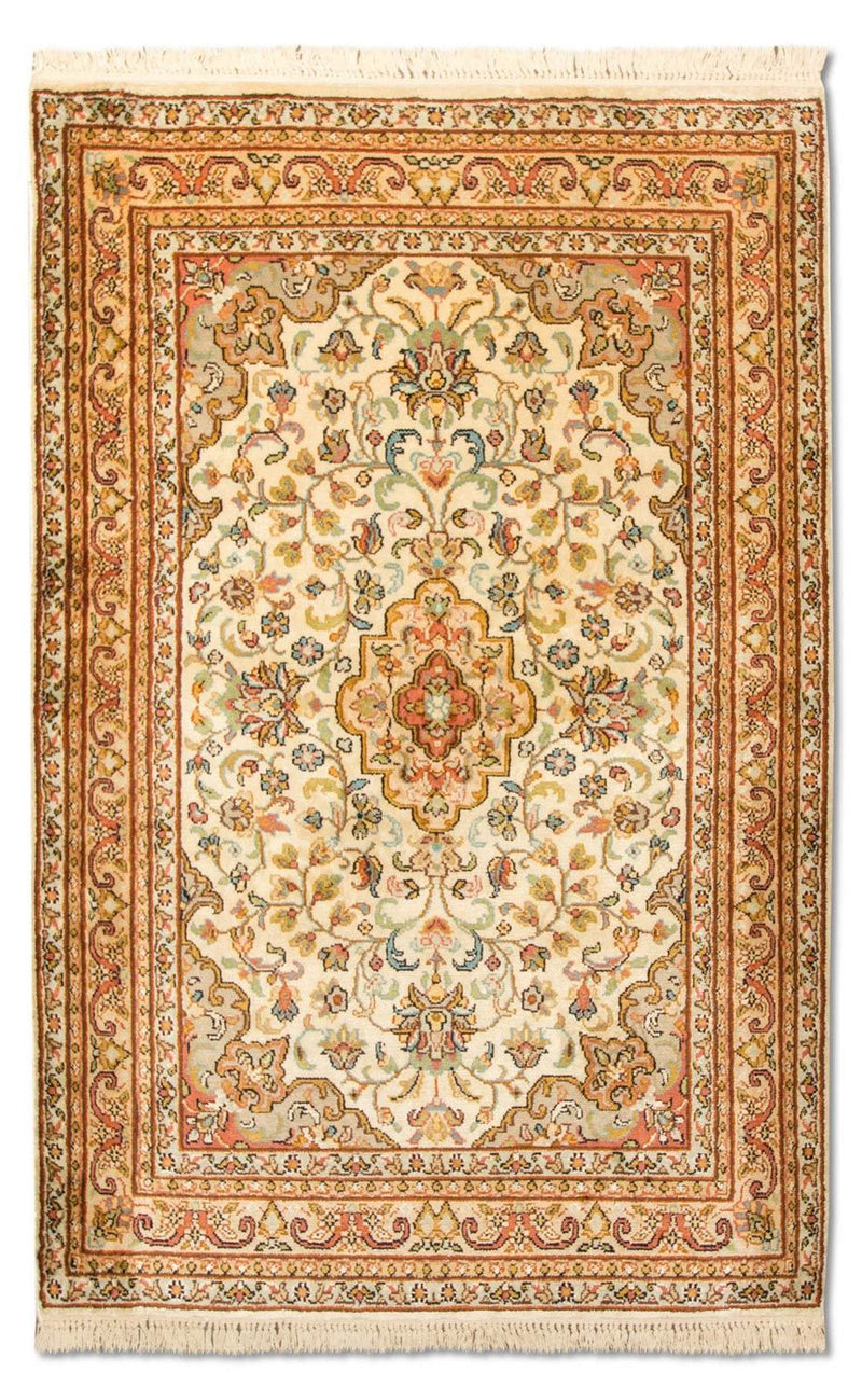 Tapete de seda - Kashmir Silk - 123 x 79 cm - bege