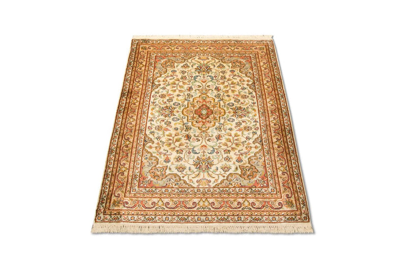 Tapete de seda - Kashmir Silk - 123 x 79 cm - bege