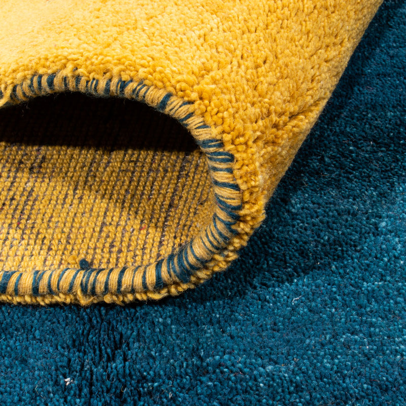 Tapete Gabbeh - Indus - 290 x 194 cm - azul escuro