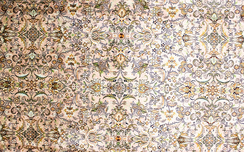 Seda da Caxemira Tapete 308x204cm - Tapete Oriental