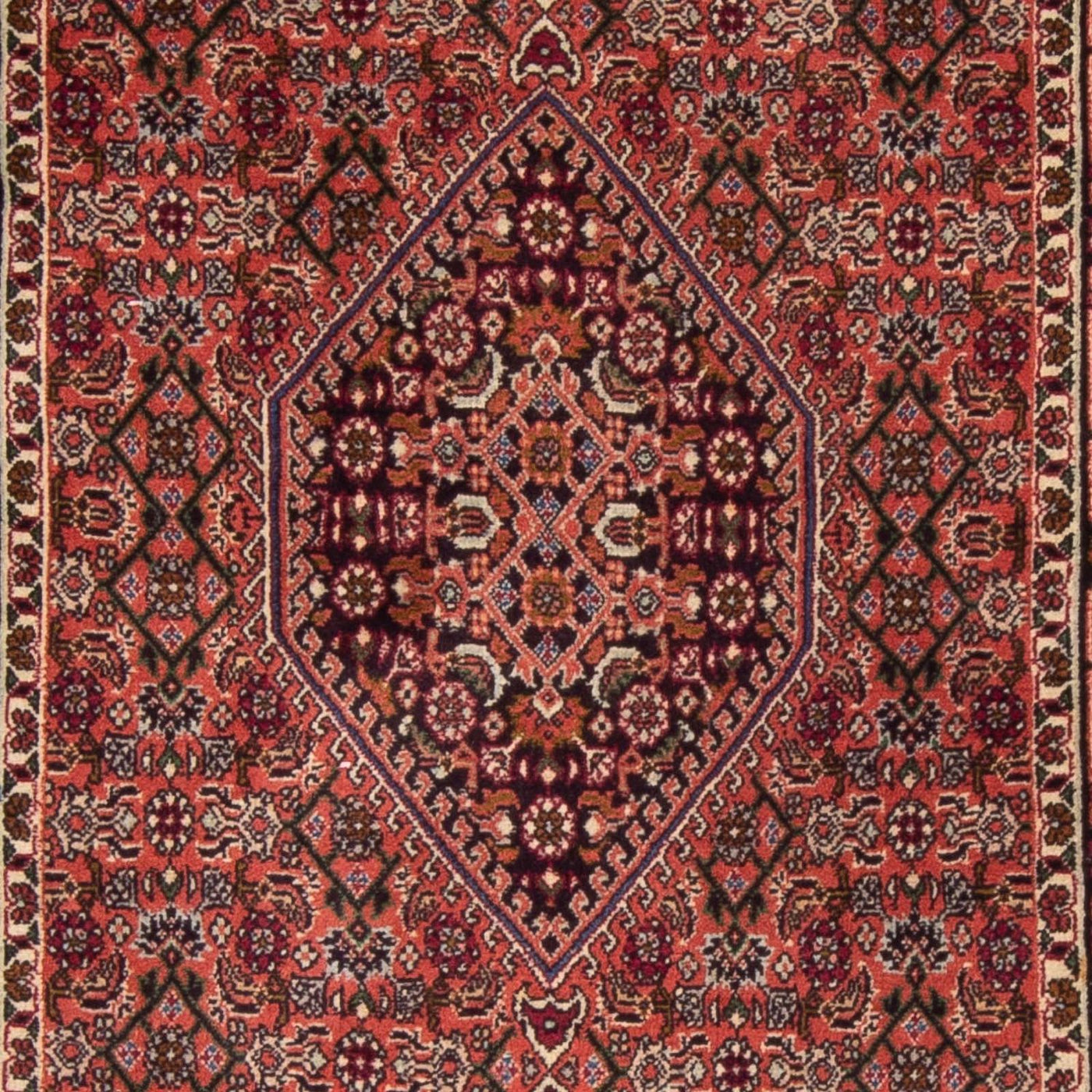 Corredor Tapete Persa - Bijar - 205 x 76 cm - azul escuro