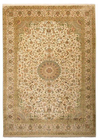 Seda da Caxemira Tapete 213x314cm - Tapete Oriental