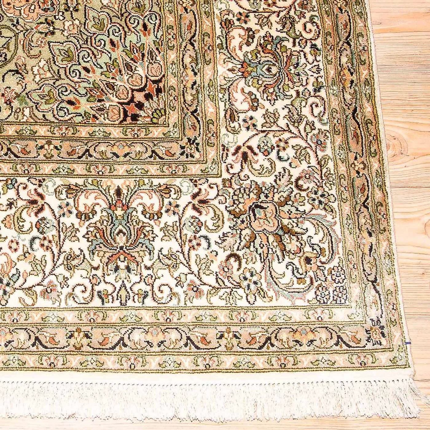 Seda da Caxemira Tapete 314x213cm - Tapete Oriental