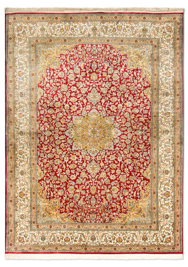 Seda da Caxemira Tapete 216x153cm - Tapete Oriental