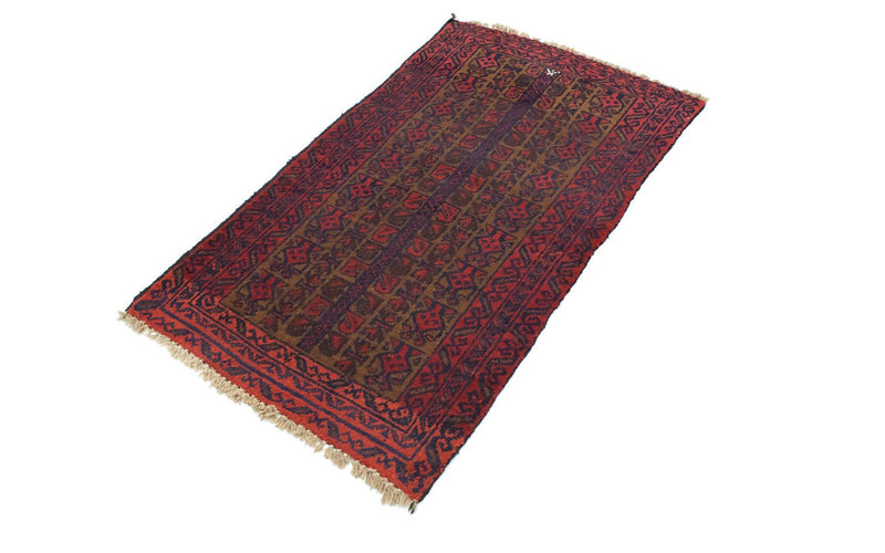 Tapete Baluch - 126 x 74 cm - vermelho