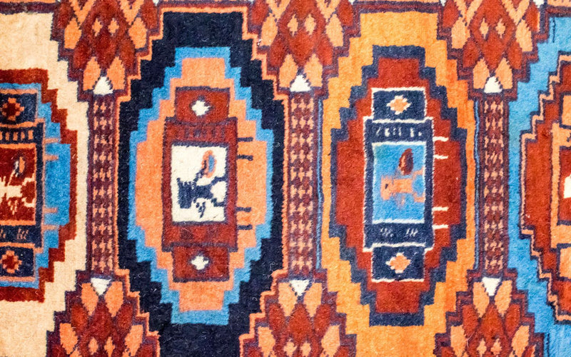 Tapete afegão 69x46cm - Tapete Oriental