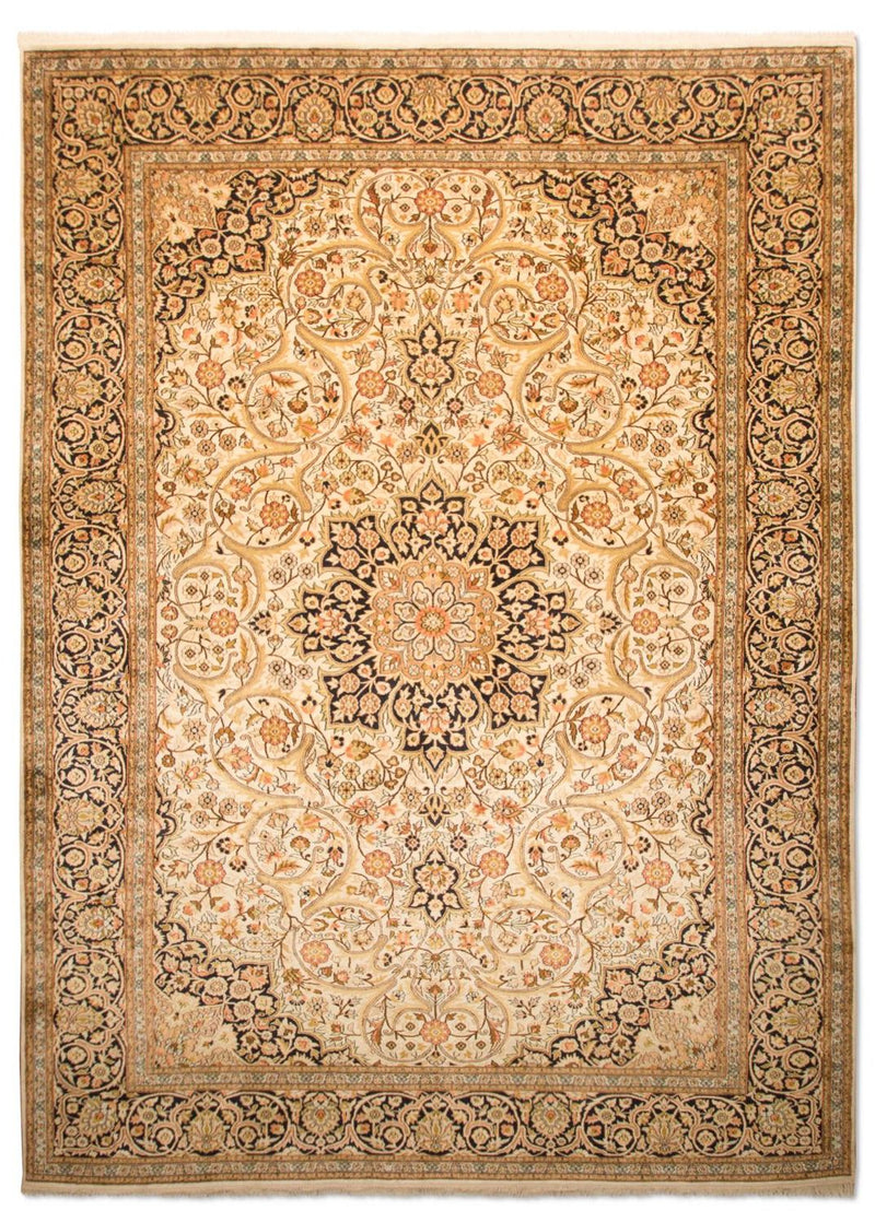 Seda da Caxemira Tapete 342x234cm - Tapete Oriental