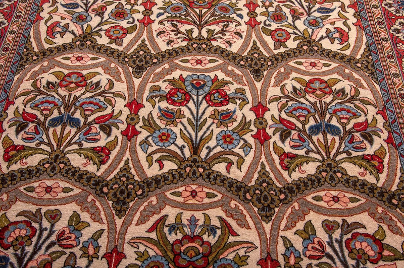 Tapete persa - Ghom - 215 x 141 cm - vermelho