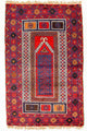 Tapete Baluch - 125 x 79 cm - vermelho
