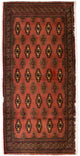 Tapete turquaman - 130 x 60 cm - ferrugem