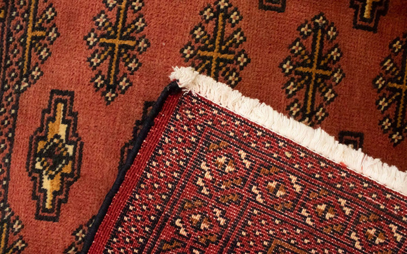 Tapete turquaman - 130 x 60 cm - ferrugem