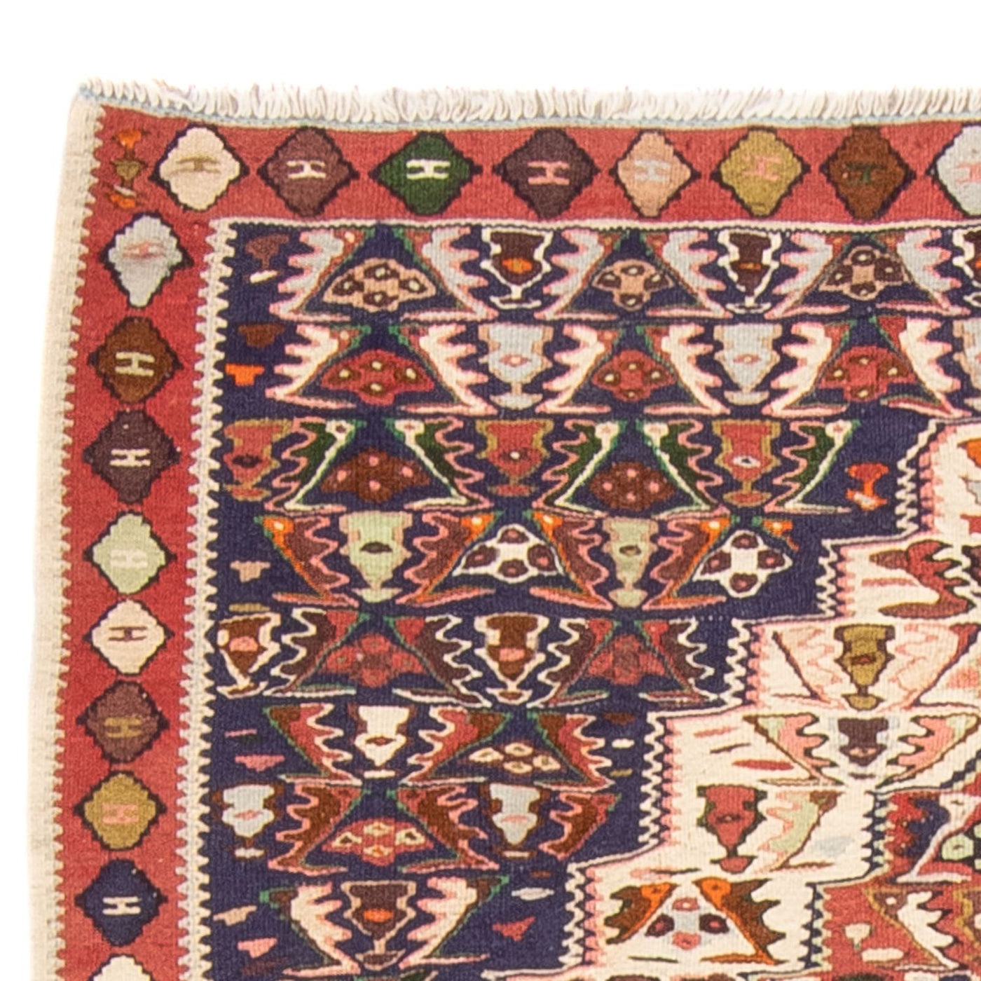 Tapete Kelim - Oriental - 152 x 117 cm - multicolorido