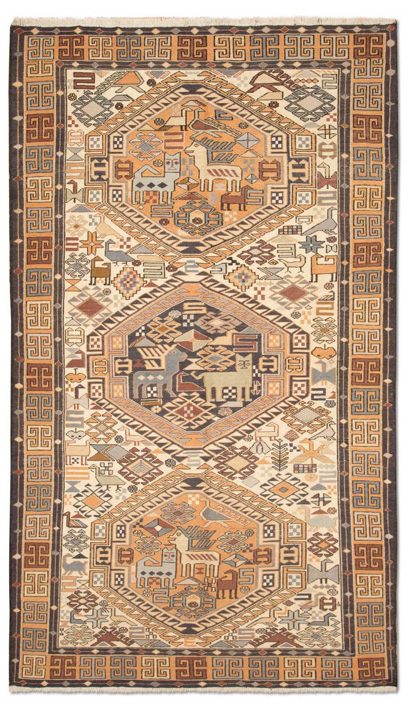 Kilim de seda Tapete 210x115cm