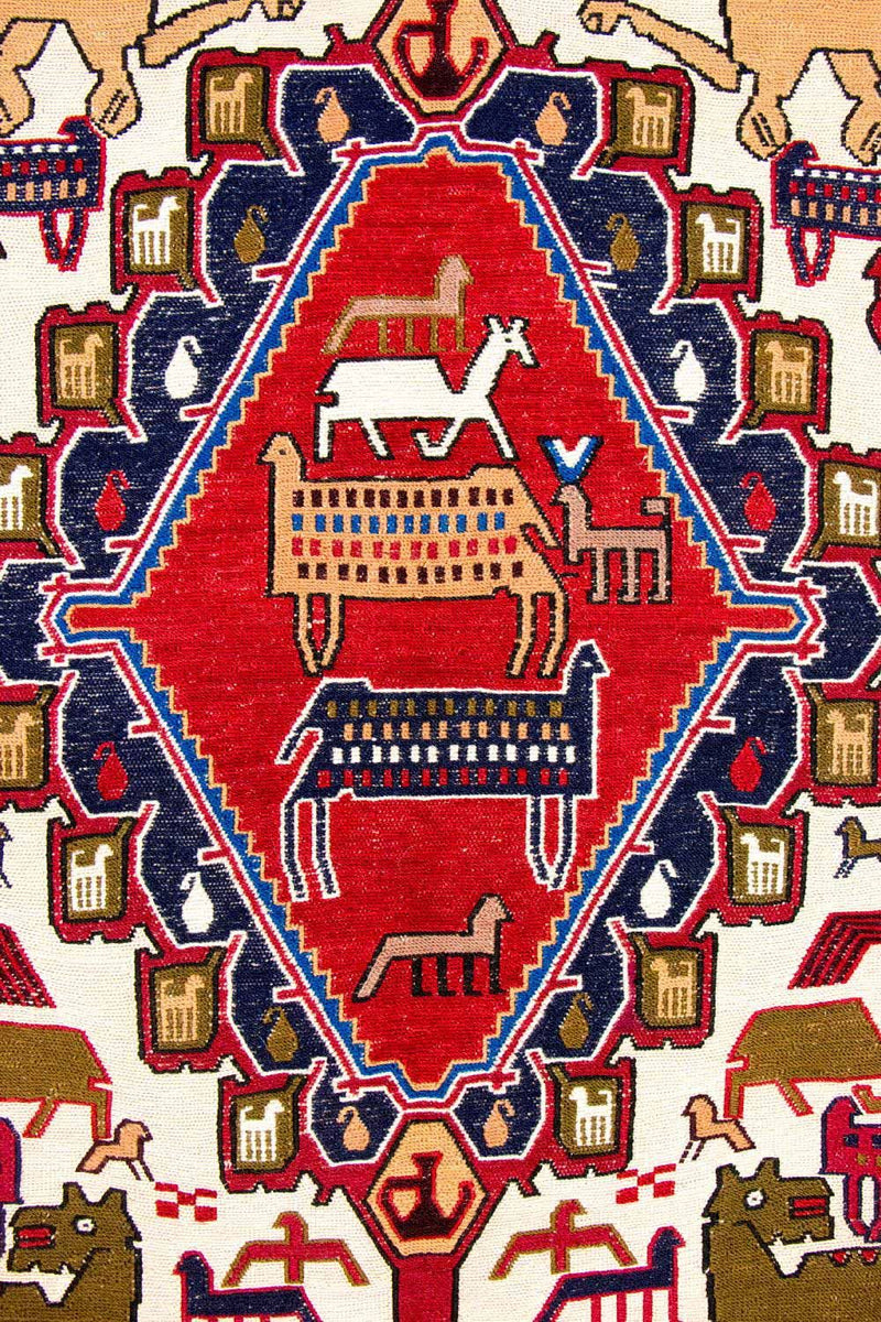 Kilim de seda Tapete 192x110cm