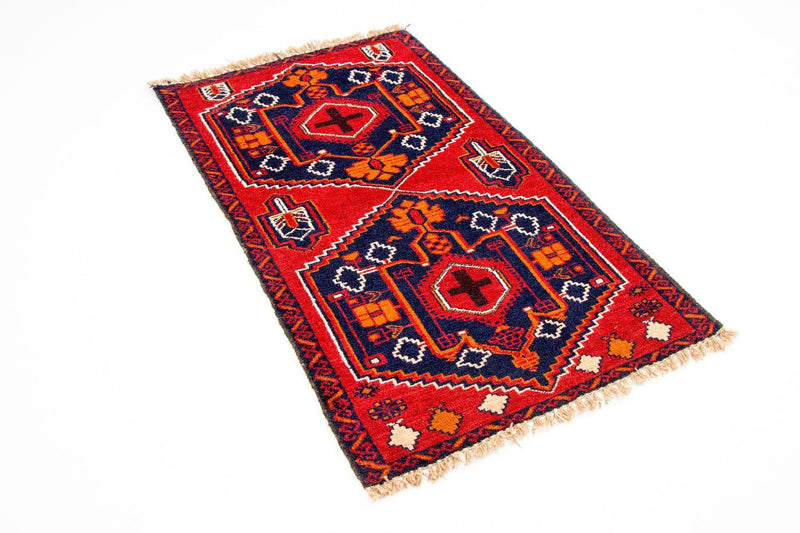 Tapete Baluch - 136 x 80 cm - multicolorido