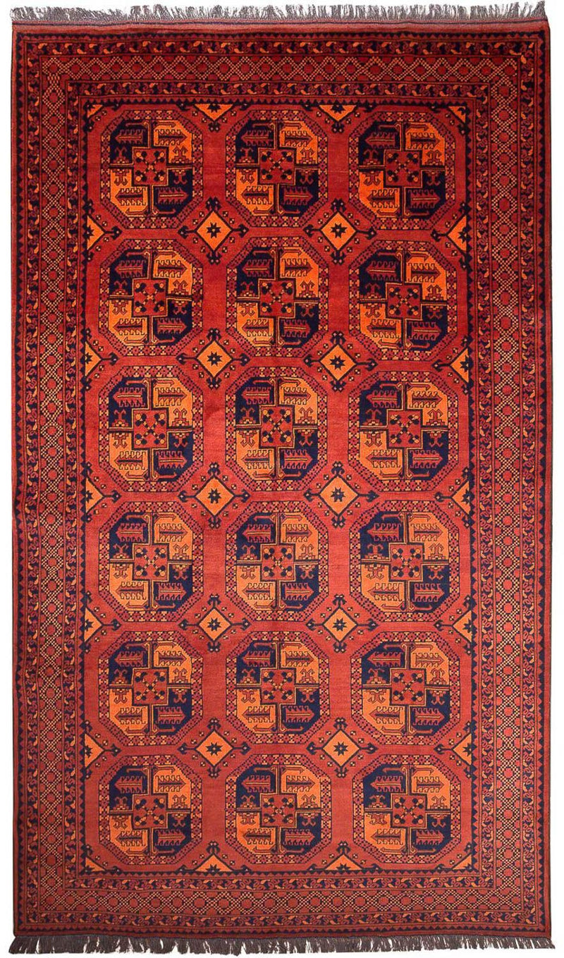 Tapete afegão - Kunduz - 300 x 199 cm - vermelho