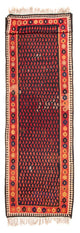 Corredor Tapete Kelim - Antigo - 450 x 120 cm - azul escuro