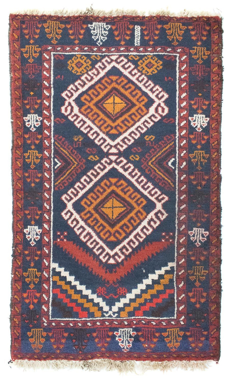 Tapete Baluch - 130 x 76 cm - azul