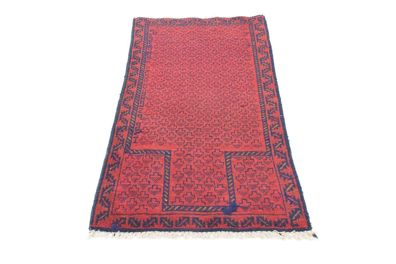 Tapete Baluch - 129 x 75 cm - vermelho