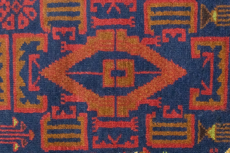 Tapete Baluch - 135 x 81 cm - azul
