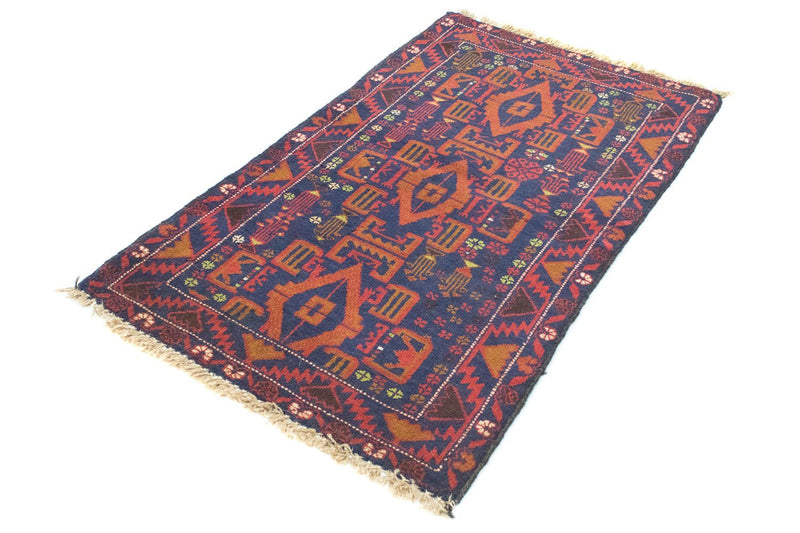 Tapete Baluch - 135 x 81 cm - azul