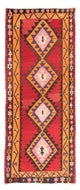 Corredor Tapete Kelim - Antigo - 390 x 150 cm - vermelho