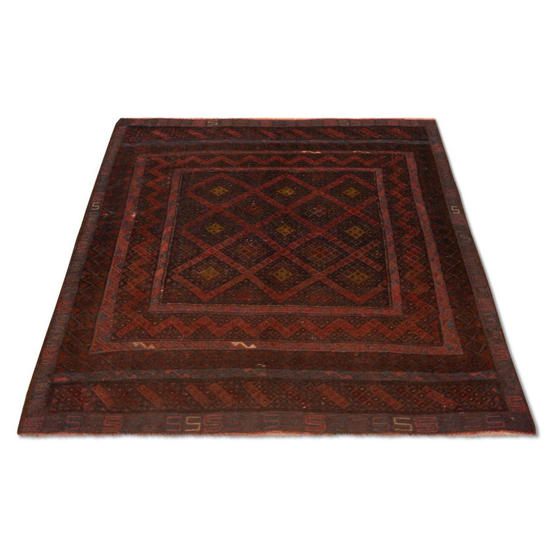Tapete Kelim - Oriental - 139 x 118 cm - castanho