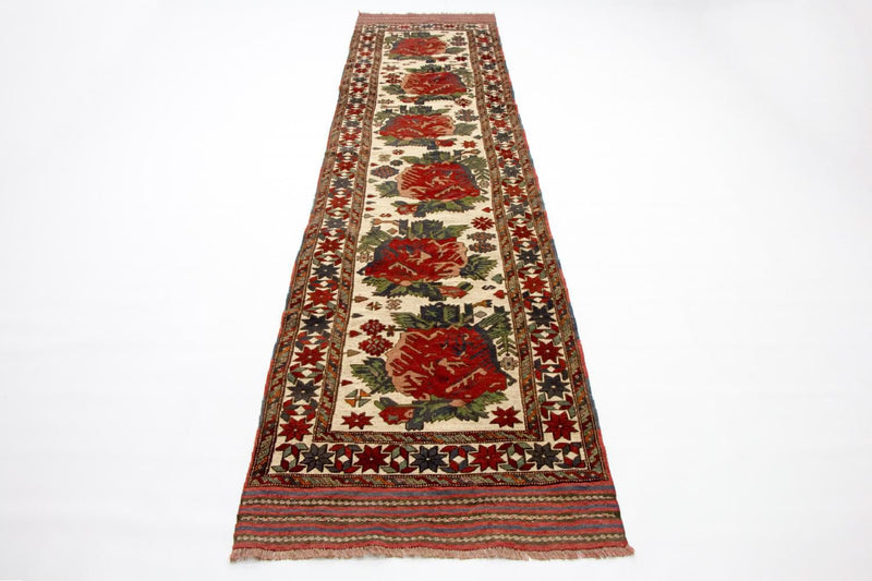 Kilim afegão Tapete 370x82cm