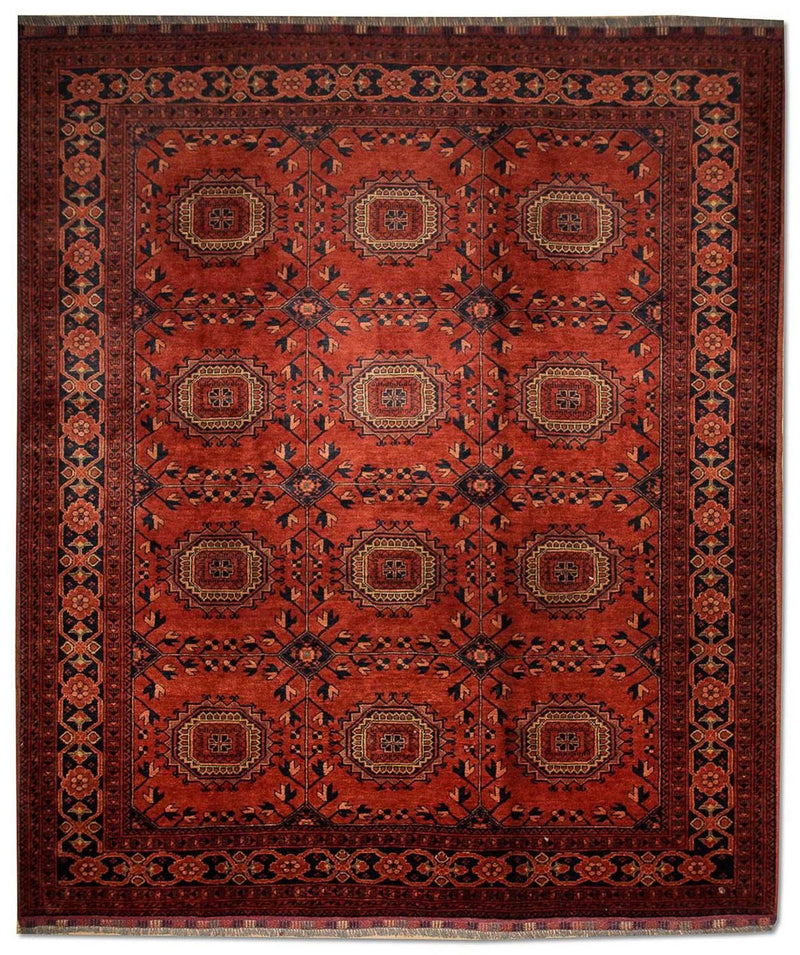 Tapete afegão - Kunduz - 275 x 216 cm - vermelho