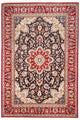 Tapete persa - Ghom - 243 x 170 cm - azul escuro