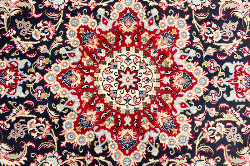 Tapete persa - Ghom - 243 x 170 cm - azul escuro
