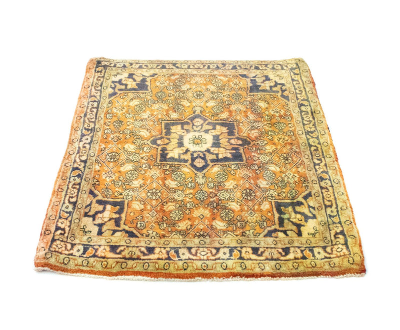 Tapete Persa - Bijar - 85 x 75 cm - laranja