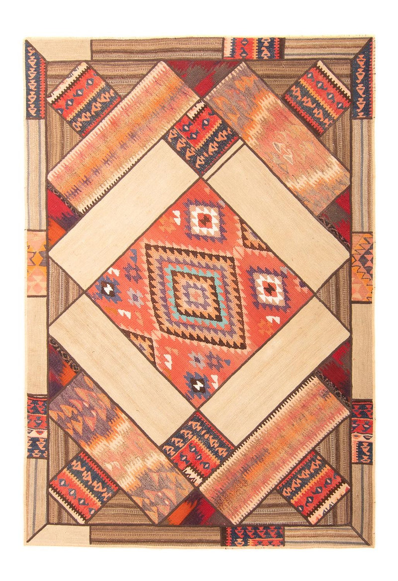 Tapete de trabalho em patchwork - 230 x 160 cm - multicolorido