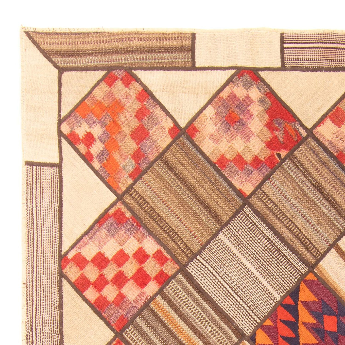 Tapete de trabalho em patchwork 230x160cm - Perserteppich Wollteppich