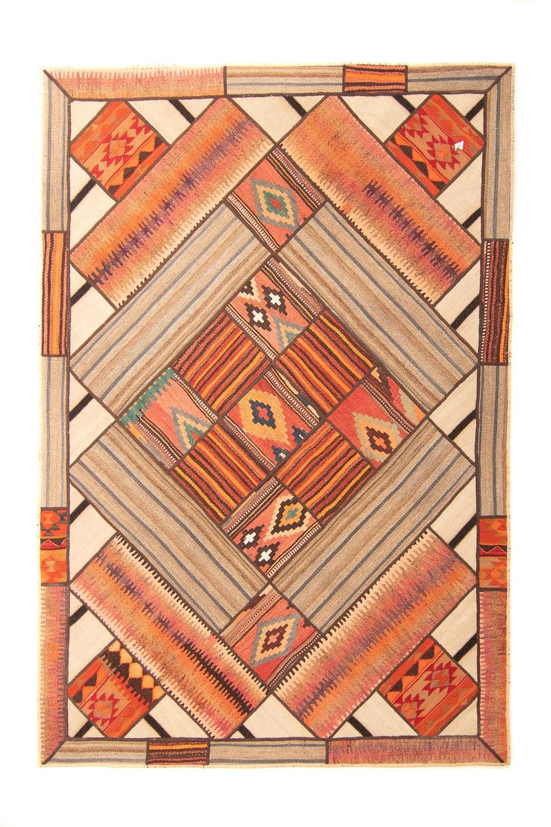 Tapete de trabalho em patchwork 160x230cm - Perserteppich Wollteppich