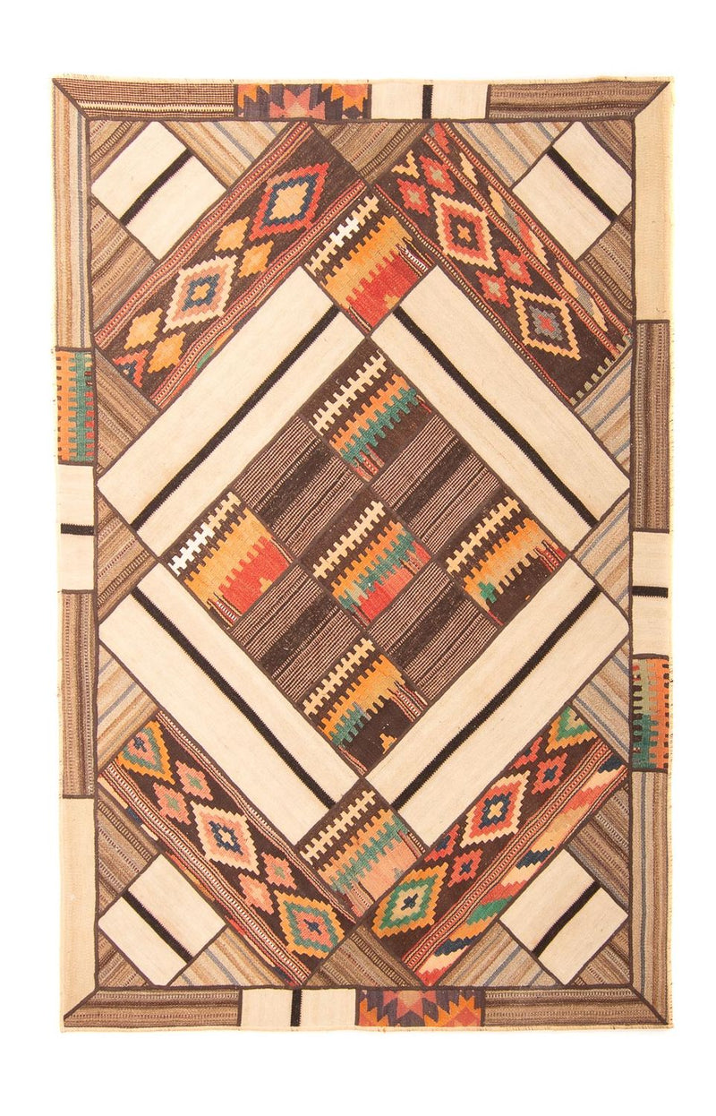 Tapete de trabalho em patchwork 230x160cm - Perserteppich Wollteppich