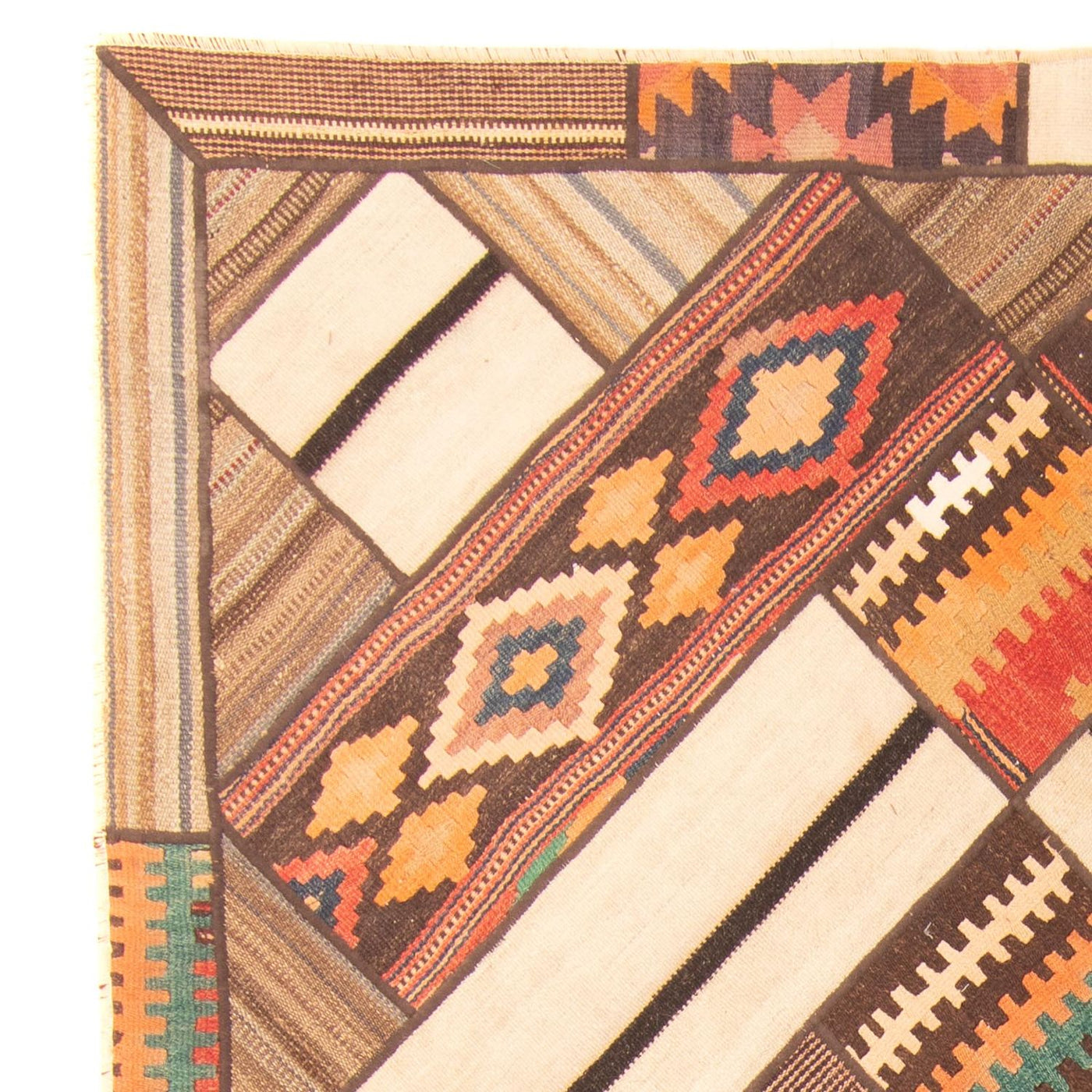 Tapete de trabalho em patchwork 230x160cm - Perserteppich Wollteppich